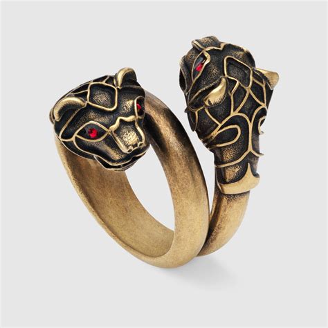 gucci panther head ring|gucci tiger head bag.